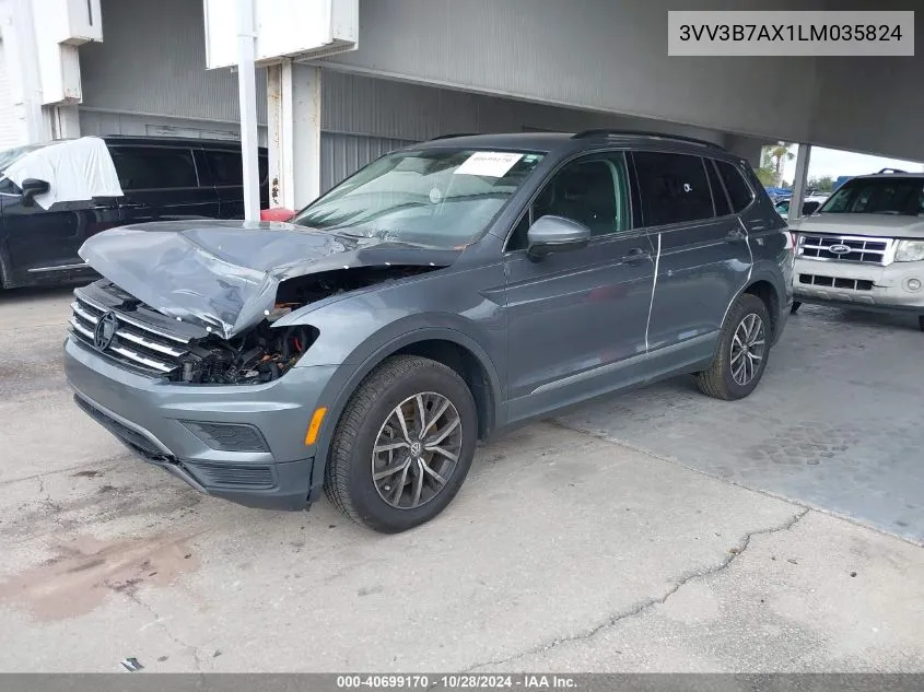 2020 Volkswagen Tiguan VIN: 3VV3B7AX1LM035824 Lot: 40699170