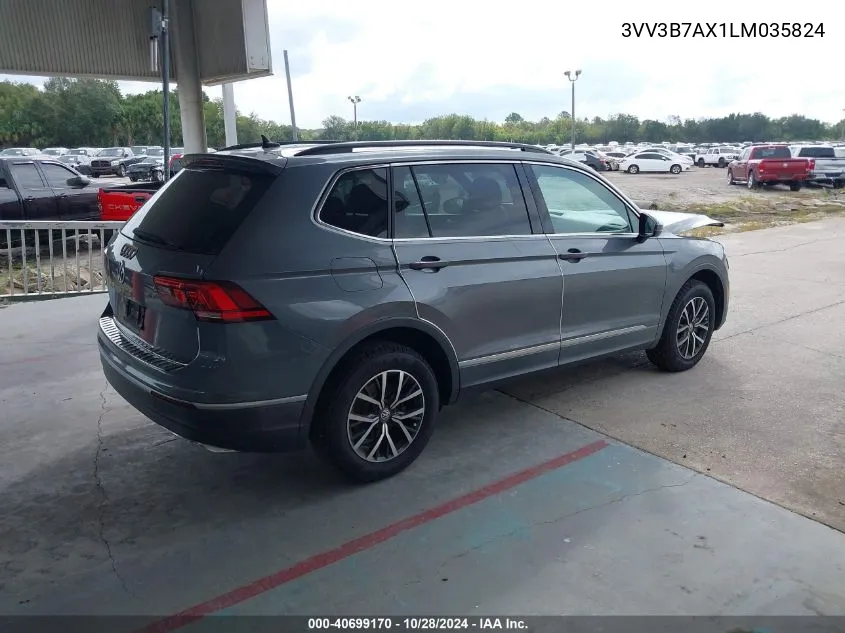 2020 Volkswagen Tiguan VIN: 3VV3B7AX1LM035824 Lot: 40699170