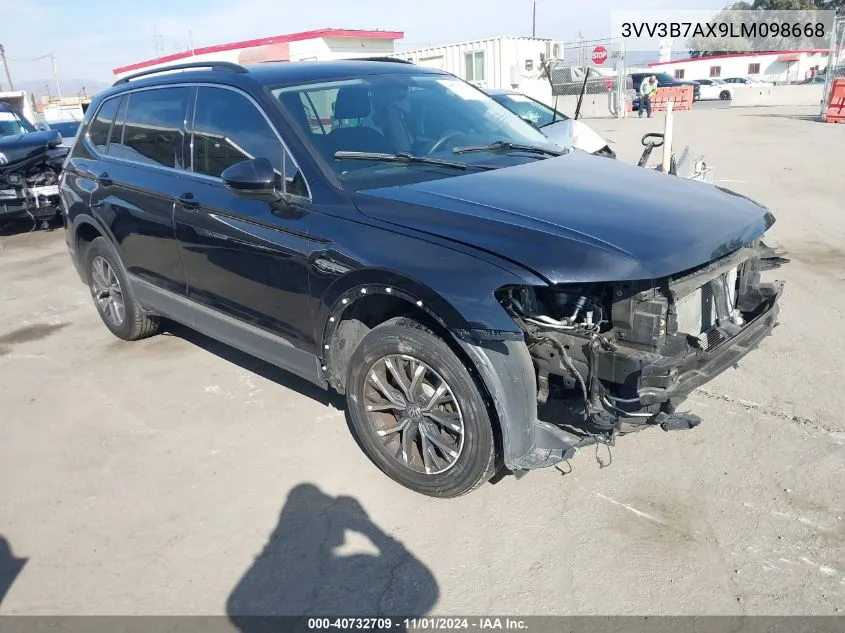 2020 Volkswagen Tiguan 2.0T Se/2.0T Se R-Line Black/2.0T Sel VIN: 3VV3B7AX9LM098668 Lot: 40732709