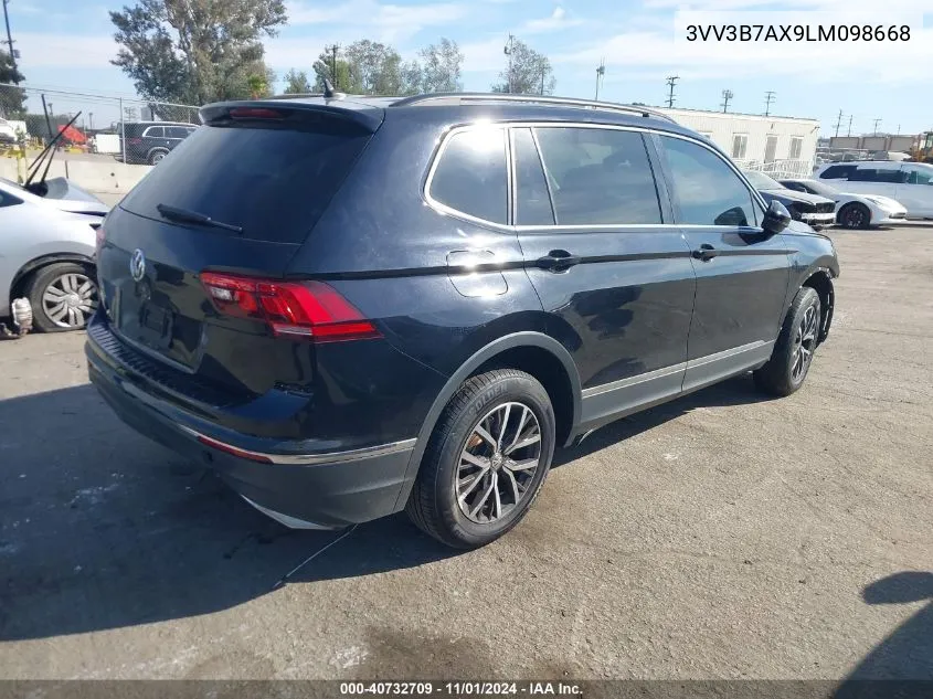 2020 Volkswagen Tiguan 2.0T Se/2.0T Se R-Line Black/2.0T Sel VIN: 3VV3B7AX9LM098668 Lot: 40732709