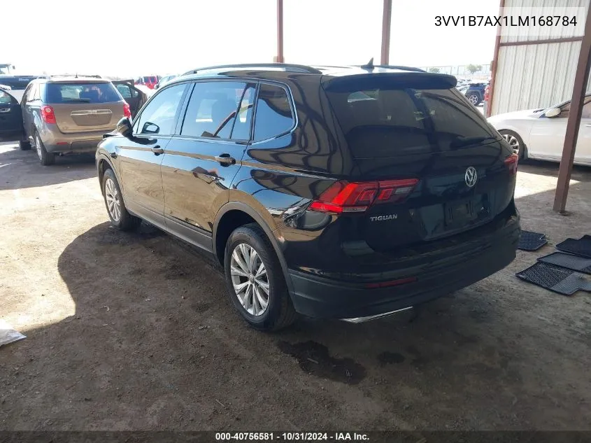 2020 Volkswagen Tiguan 2.0T S VIN: 3VV1B7AX1LM168784 Lot: 40756581