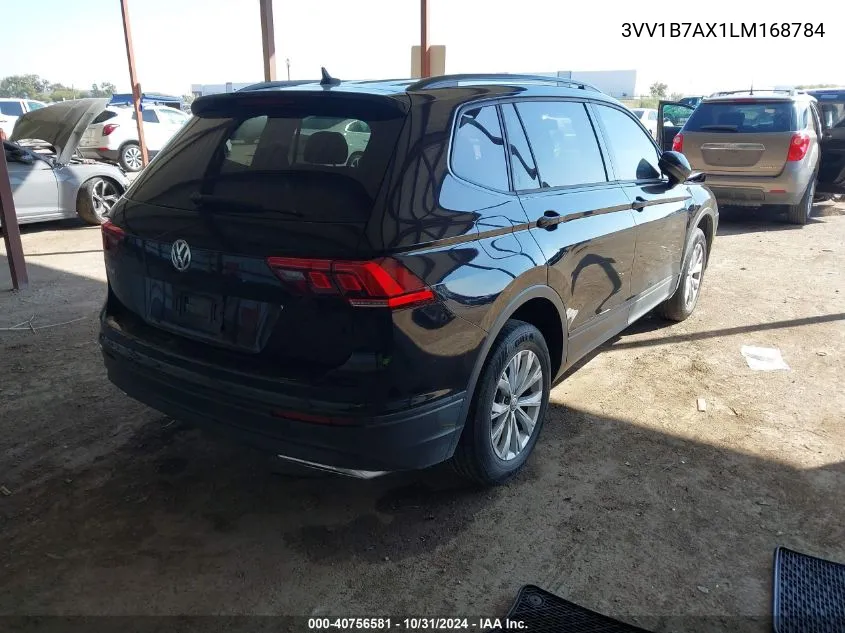 2020 Volkswagen Tiguan 2.0T S VIN: 3VV1B7AX1LM168784 Lot: 40756581