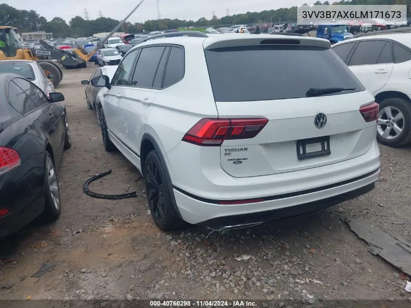 2020 Volkswagen Tiguan 2.0T Se/2.0T Se R-Line Black/2.0T Sel VIN: 3VV3B7AX6LM171673 Lot: 40760298