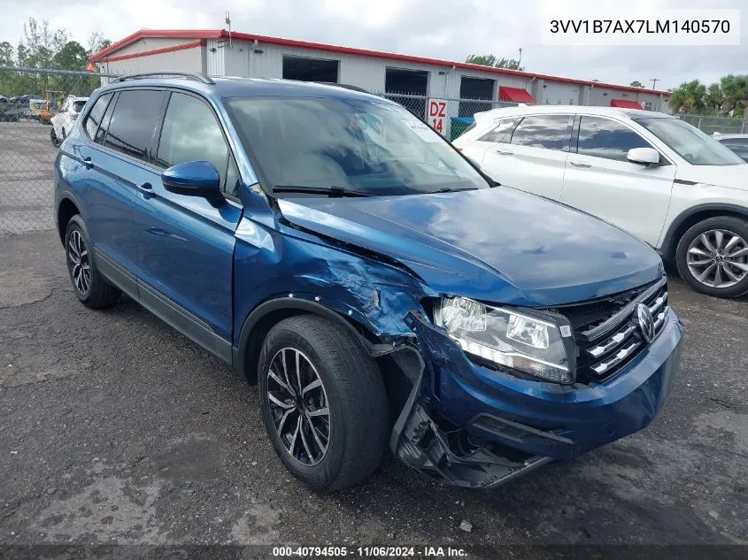 2020 Volkswagen Tiguan 2.0T S VIN: 3VV1B7AX7LM140570 Lot: 40794505