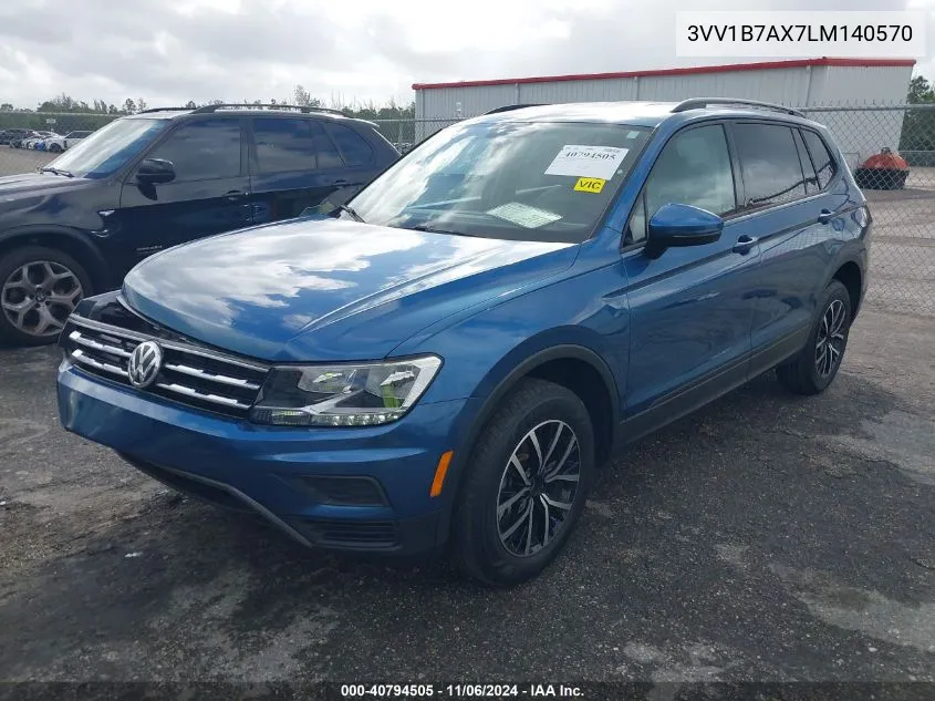 2020 Volkswagen Tiguan 2.0T S VIN: 3VV1B7AX7LM140570 Lot: 40794505