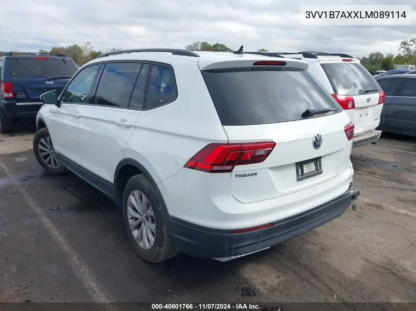 2020 Volkswagen Tiguan 2.0T S VIN: 3VV1B7AXXLM089114 Lot: 40801766