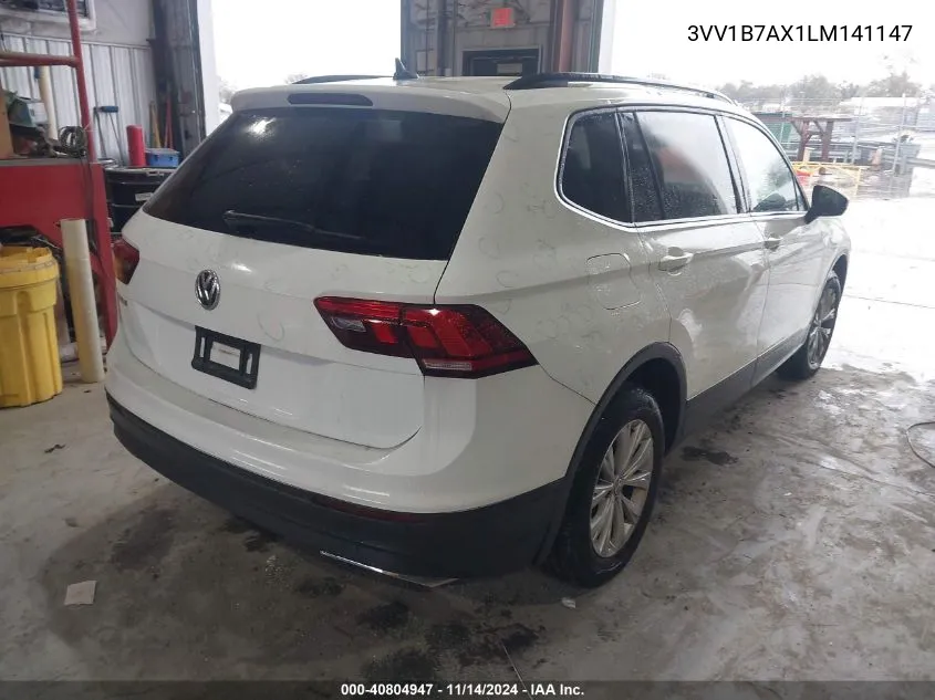 2020 Volkswagen Tiguan 2.0T S VIN: 3VV1B7AX1LM141147 Lot: 40804947