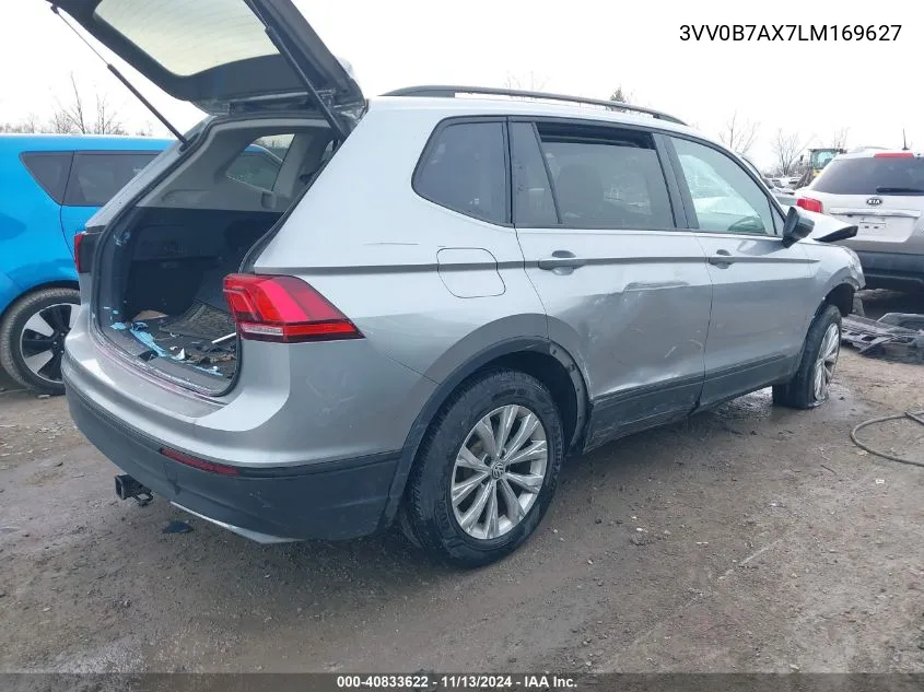 2020 Volkswagen Tiguan 2.0T S VIN: 3VV0B7AX7LM169627 Lot: 40833622