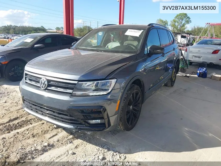 2020 Volkswagen Tiguan 2.0T Se/2.0T Se R-Line Black/2.0T Sel VIN: 3VV2B7AX3LM155300 Lot: 40838072