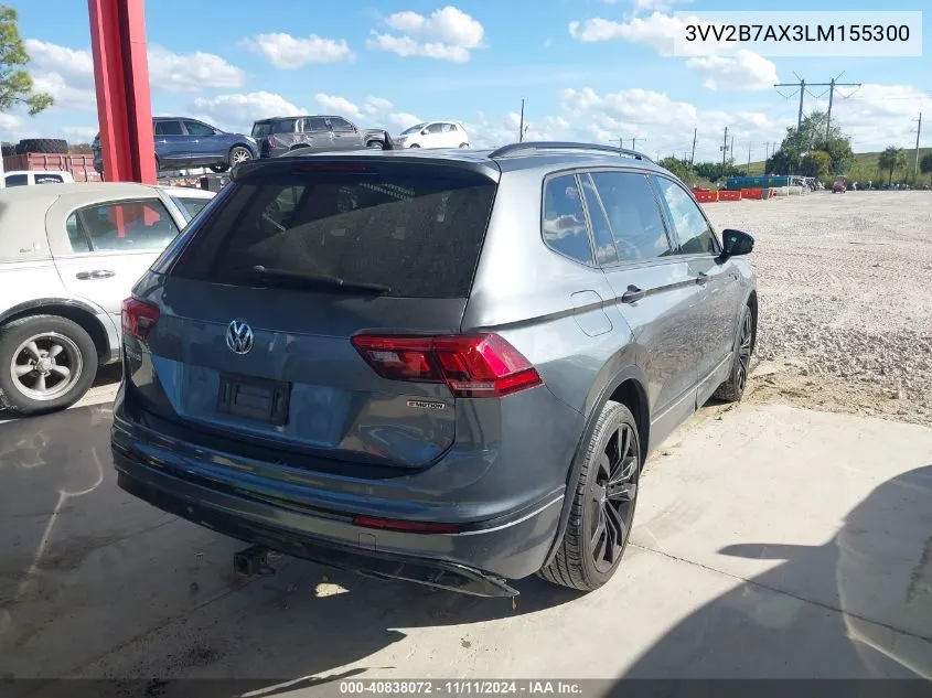 2020 Volkswagen Tiguan 2.0T Se/2.0T Se R-Line Black/2.0T Sel VIN: 3VV2B7AX3LM155300 Lot: 40838072