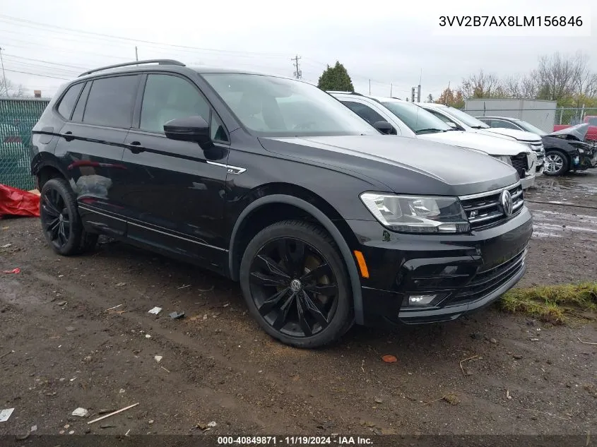 2020 Volkswagen Tiguan 2.0T Se/2.0T Se R-Line Black/2.0T Sel VIN: 3VV2B7AX8LM156846 Lot: 40849871