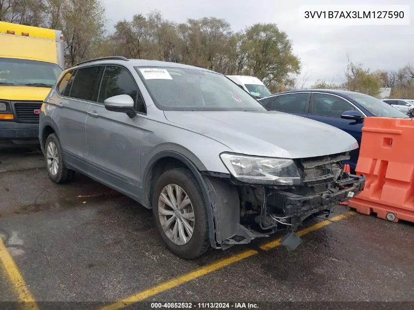 2020 Volkswagen Tiguan 2.0T S VIN: 3VV1B7AX3LM127590 Lot: 40852532