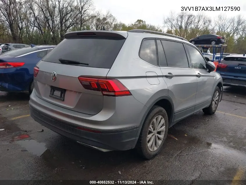 2020 Volkswagen Tiguan 2.0T S VIN: 3VV1B7AX3LM127590 Lot: 40852532