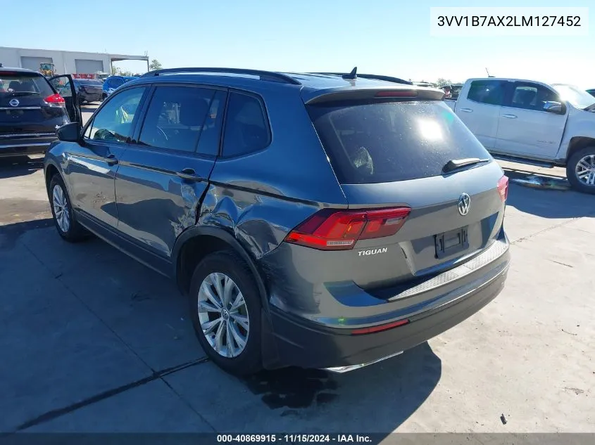 2020 Volkswagen Tiguan 2.0T S VIN: 3VV1B7AX2LM127452 Lot: 40869915