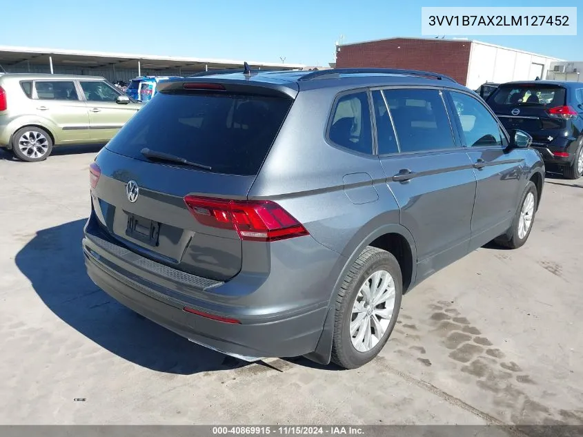 2020 Volkswagen Tiguan 2.0T S VIN: 3VV1B7AX2LM127452 Lot: 40869915