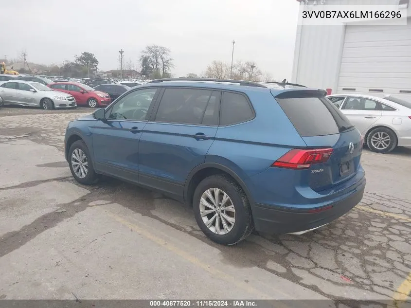 2020 Volkswagen Tiguan 2.0T S VIN: 3VV0B7AX6LM166296 Lot: 40877520