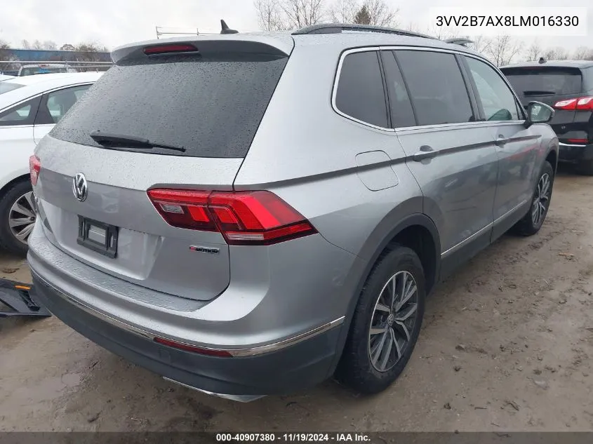 2020 Volkswagen Tiguan 2.0T Se/2.0T Se R-Line Black/2.0T Sel VIN: 3VV2B7AX8LM016330 Lot: 40907380