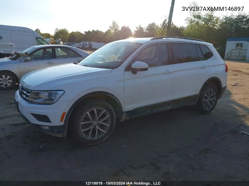 2021 Volkswagen Tiguan VIN: 3VV2B7AX6MM146897 Lot: 12118019