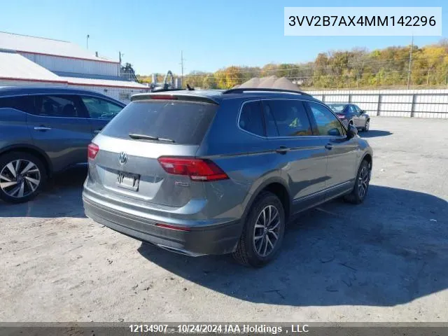 2021 Volkswagen Tiguan Se/Se R-Line Black/Sel VIN: 3VV2B7AX4MM142296 Lot: 12134907