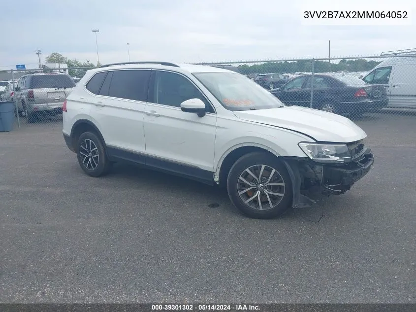 2021 Volkswagen Tiguan 2.0T Se/2.0T Se R-Line Black/2.0T Sel VIN: 3VV2B7AX2MM064052 Lot: 39301302