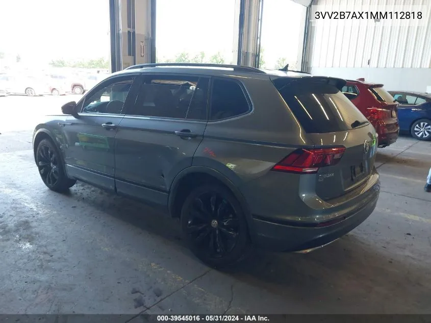 2021 Volkswagen Tiguan 2.0T Se/2.0T Se R-Line Black/2.0T Sel VIN: 3VV2B7AX1MM112818 Lot: 39545016