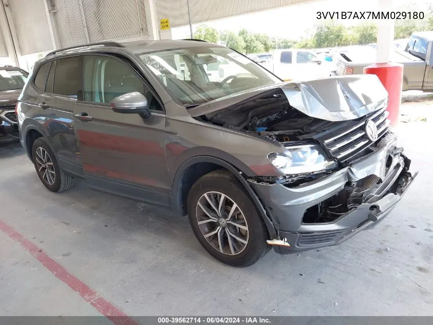 2021 Volkswagen Tiguan 2.0T S VIN: 3VV1B7AX7MM029180 Lot: 39562714