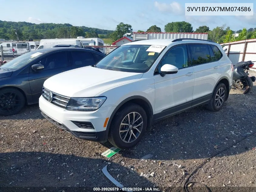 2021 Volkswagen Tiguan 2.0T S VIN: 3VV1B7AX7MM074586 Lot: 39926579