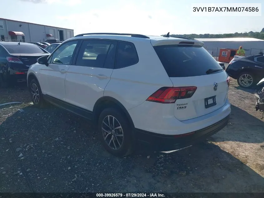 2021 Volkswagen Tiguan 2.0T S VIN: 3VV1B7AX7MM074586 Lot: 39926579