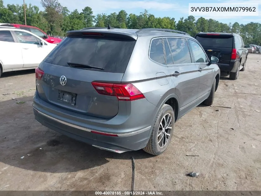 2021 Volkswagen Tiguan Se/Se R-Line Black/Sel VIN: 3VV3B7AX0MM079962 Lot: 40078185