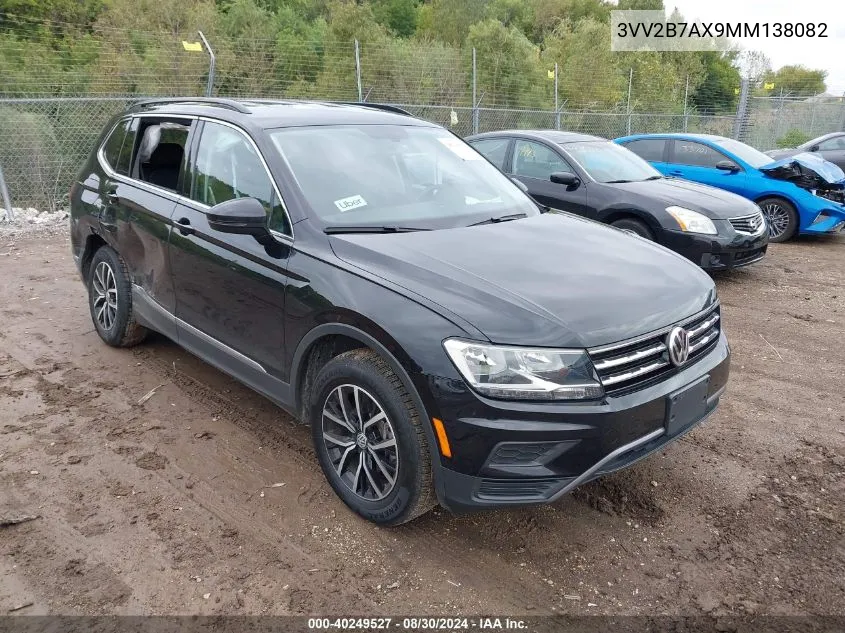 2021 Volkswagen Tiguan 2.0T Se/2.0T Se R-Line Black/2.0T Sel VIN: 3VV2B7AX9MM138082 Lot: 40249527