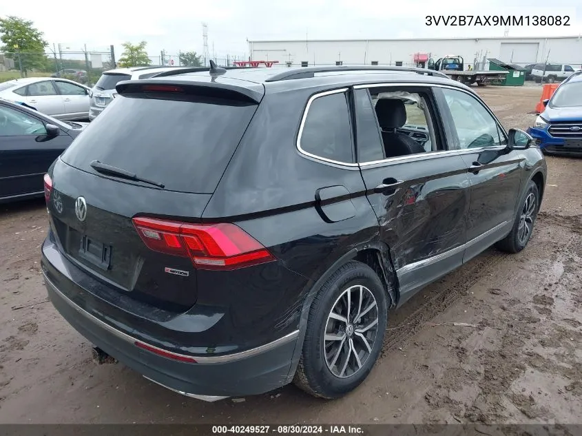 2021 Volkswagen Tiguan 2.0T Se/2.0T Se R-Line Black/2.0T Sel VIN: 3VV2B7AX9MM138082 Lot: 40249527