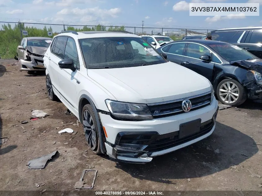 2021 Volkswagen Tiguan 2.0T Se/2.0T Se R-Line Black/2.0T Sel VIN: 3VV3B7AX4MM103762 Lot: 40278895