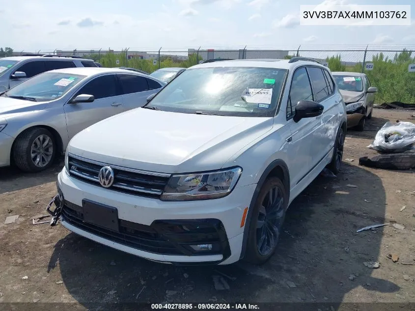 2021 Volkswagen Tiguan 2.0T Se/2.0T Se R-Line Black/2.0T Sel VIN: 3VV3B7AX4MM103762 Lot: 40278895