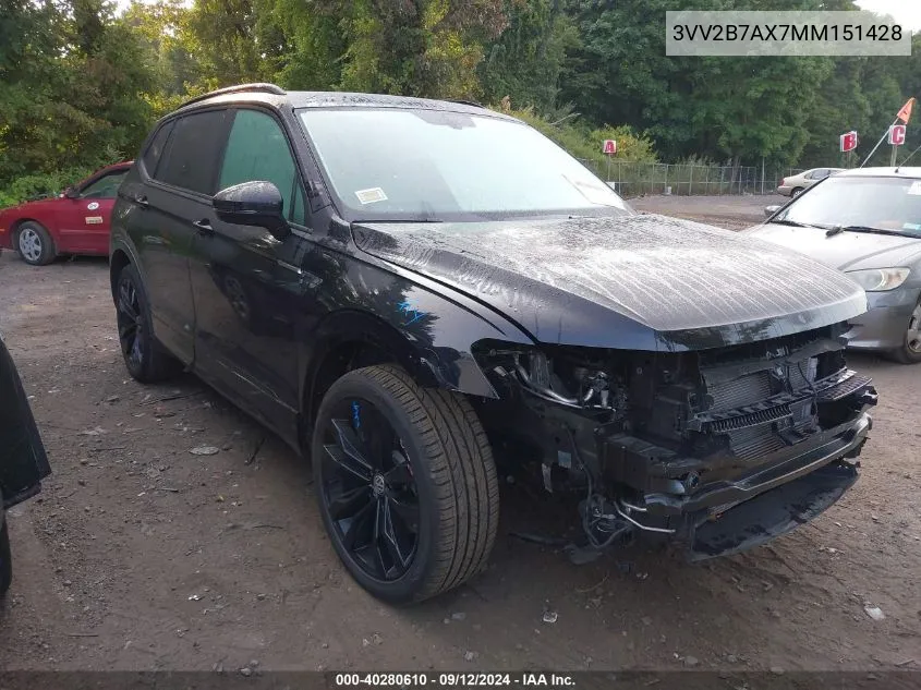 2021 Volkswagen Tiguan 2.0T Se/2.0T Se R-Line Black/2.0T Sel VIN: 3VV2B7AX7MM151428 Lot: 40280610