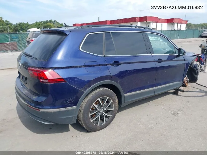 2021 Volkswagen Tiguan 2.0T Se/2.0T Se R-Line Black/2.0T Sel VIN: 3VV3B7AX6MM016882 Lot: 40295978