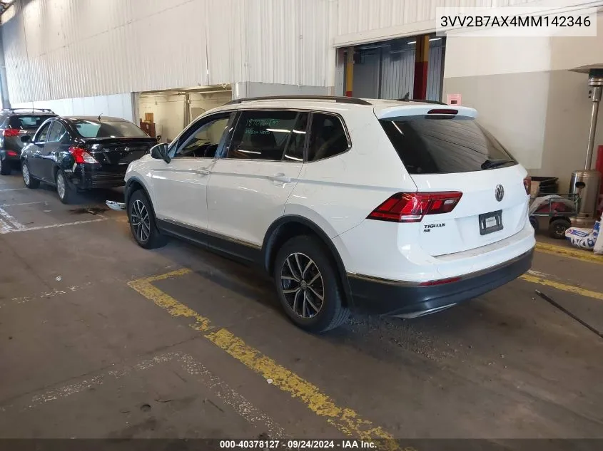 2021 Volkswagen Tiguan 2.0T Se/2.0T Se R-Line Black/2.0T Sel VIN: 3VV2B7AX4MM142346 Lot: 40378127