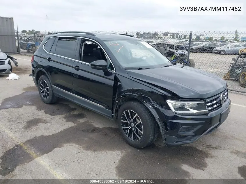 2021 Volkswagen Tiguan 2.0T Se/2.0T Se R-Line Black/2.0T Sel VIN: 3VV3B7AX7MM117462 Lot: 40390362