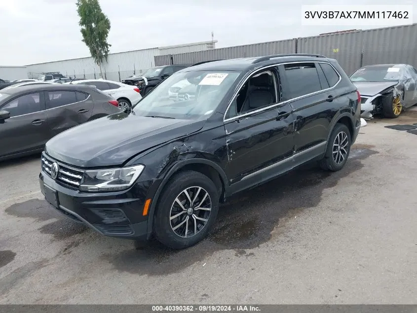 2021 Volkswagen Tiguan 2.0T Se/2.0T Se R-Line Black/2.0T Sel VIN: 3VV3B7AX7MM117462 Lot: 40390362