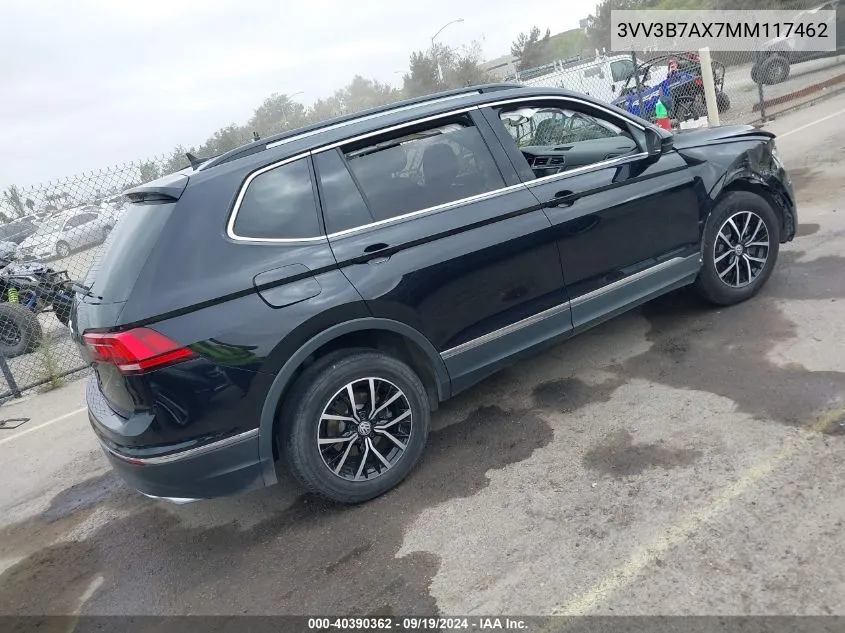 2021 Volkswagen Tiguan 2.0T Se/2.0T Se R-Line Black/2.0T Sel VIN: 3VV3B7AX7MM117462 Lot: 40390362