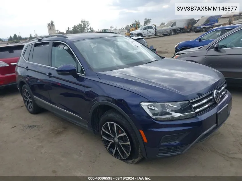 2021 Volkswagen Tiguan 2.0T Se/2.0T Se R-Line Black/2.0T Sel VIN: 3VV3B7AX5MM146877 Lot: 40396595