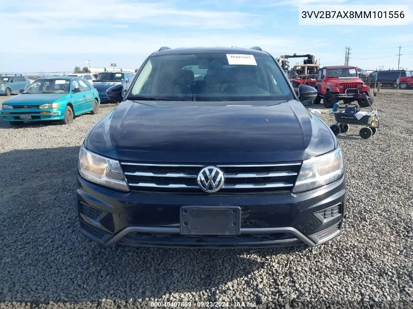 2021 Volkswagen Tiguan 2.0T Se/2.0T Se R-Line Black/2.0T Sel VIN: 3VV2B7AX8MM101556 Lot: 40407689