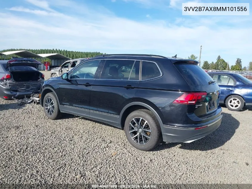 2021 Volkswagen Tiguan 2.0T Se/2.0T Se R-Line Black/2.0T Sel VIN: 3VV2B7AX8MM101556 Lot: 40407689