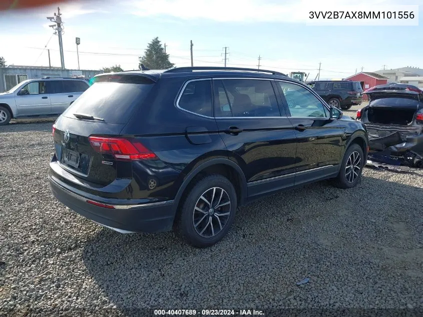 2021 Volkswagen Tiguan 2.0T Se/2.0T Se R-Line Black/2.0T Sel VIN: 3VV2B7AX8MM101556 Lot: 40407689