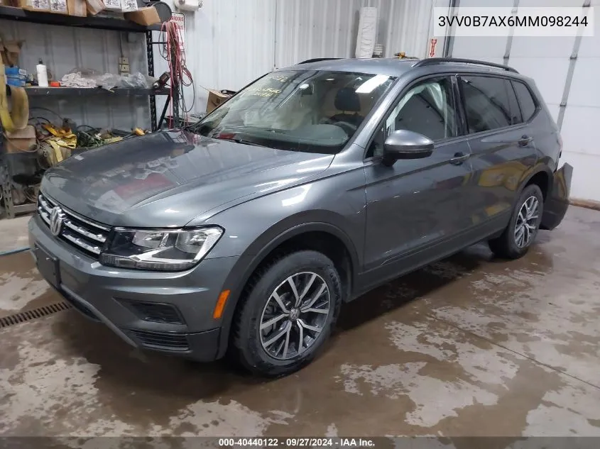 3VV0B7AX6MM098244 2021 Volkswagen Tiguan 2.0T S