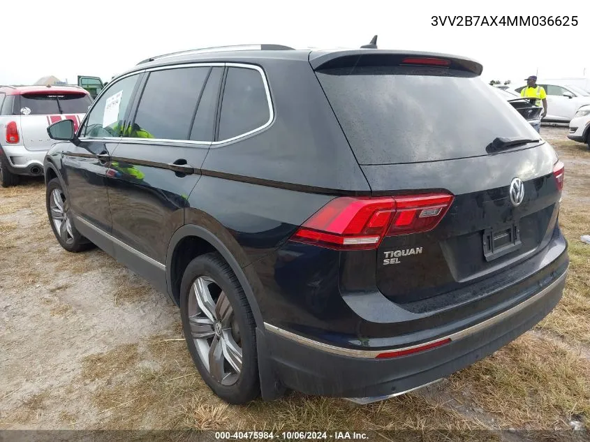 2021 Volkswagen Tiguan Se/Se R-Line Black/Sel VIN: 3VV2B7AX4MM036625 Lot: 40475984