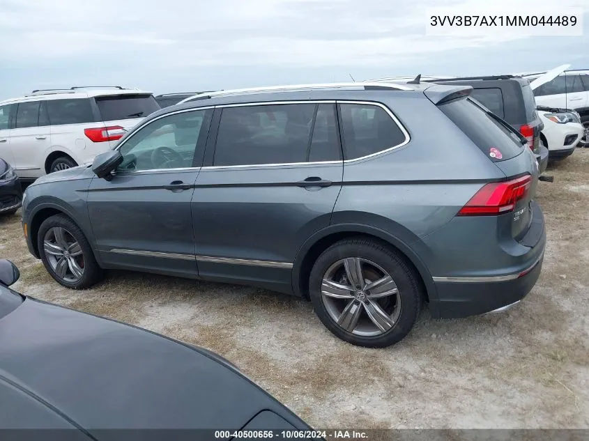 2021 Volkswagen Tiguan 2.0T Se/2.0T Se R-Line Black/2.0T Sel VIN: 3VV3B7AX1MM044489 Lot: 40500656