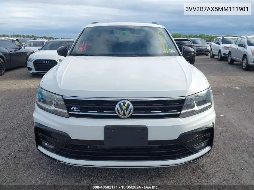 2021 Volkswagen Tiguan Se/Se R-Line Black/Sel VIN: 3VV2B7AX5MM111901 Lot: 40502171