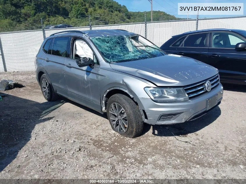 2021 Volkswagen Tiguan 2.0T S VIN: 3VV1B7AX2MM081767 Lot: 40503168