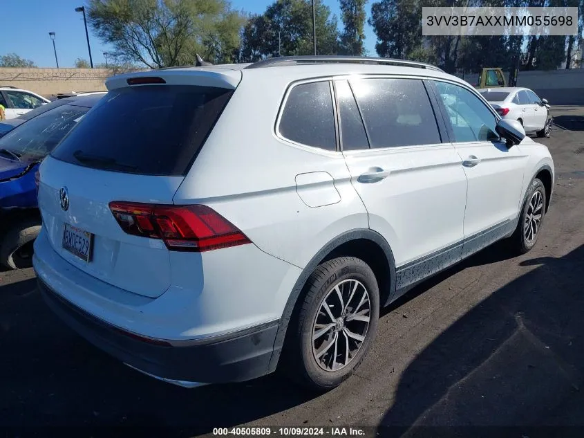 2021 Volkswagen Tiguan 2.0T Se/2.0T Se R-Line Black/2.0T Sel VIN: 3VV3B7AXXMM055698 Lot: 40505809