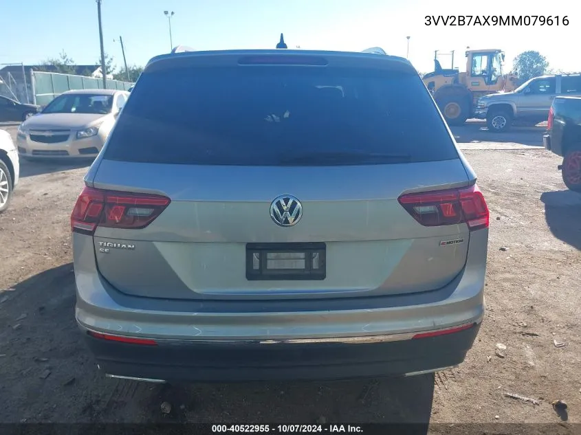 2021 Volkswagen Tiguan Se/Se R-Line Black/Sel VIN: 3VV2B7AX9MM079616 Lot: 40522955